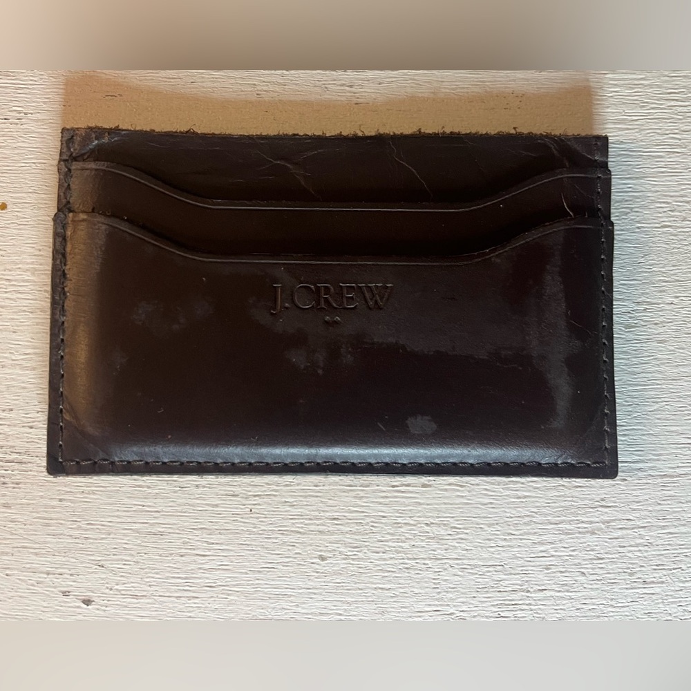 J. Crew Dark Brown Leather Card Holder